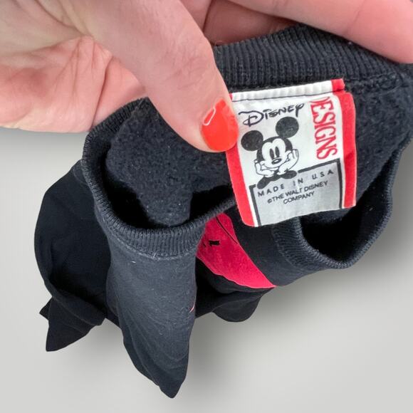 Vintage Mickey Mouse Disney Designs USA Made Crewneck Walt Disney World H - Picture 3 of 3